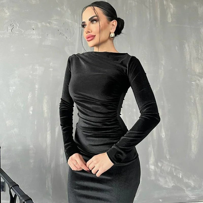 LONG SLEEVE PARTY DRESS