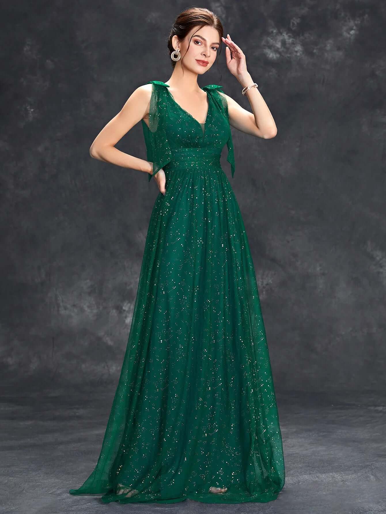 SPARKLY STRAPLESS FORMAL DRESS
