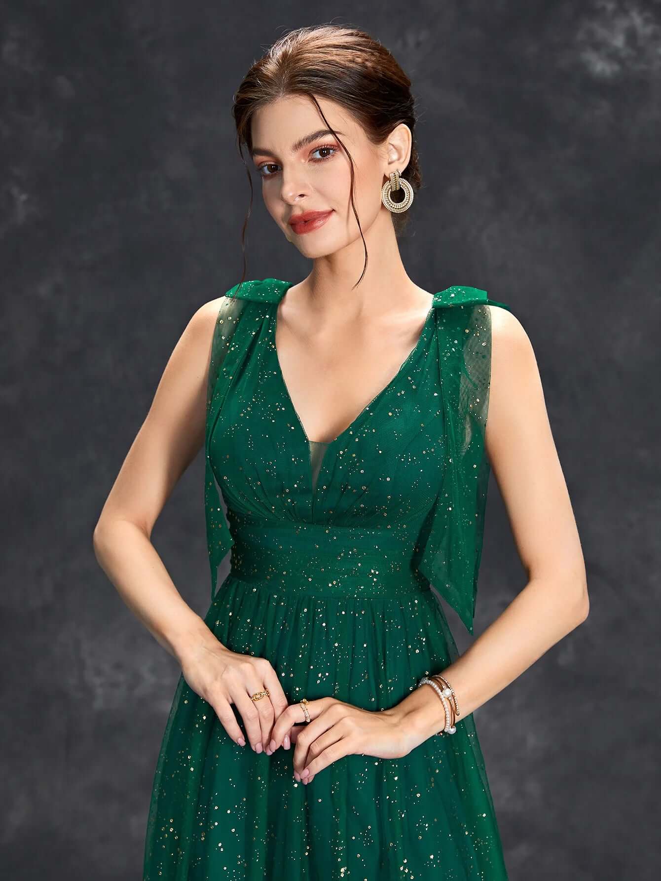 SPARKLY STRAPLESS FORMAL DRESS