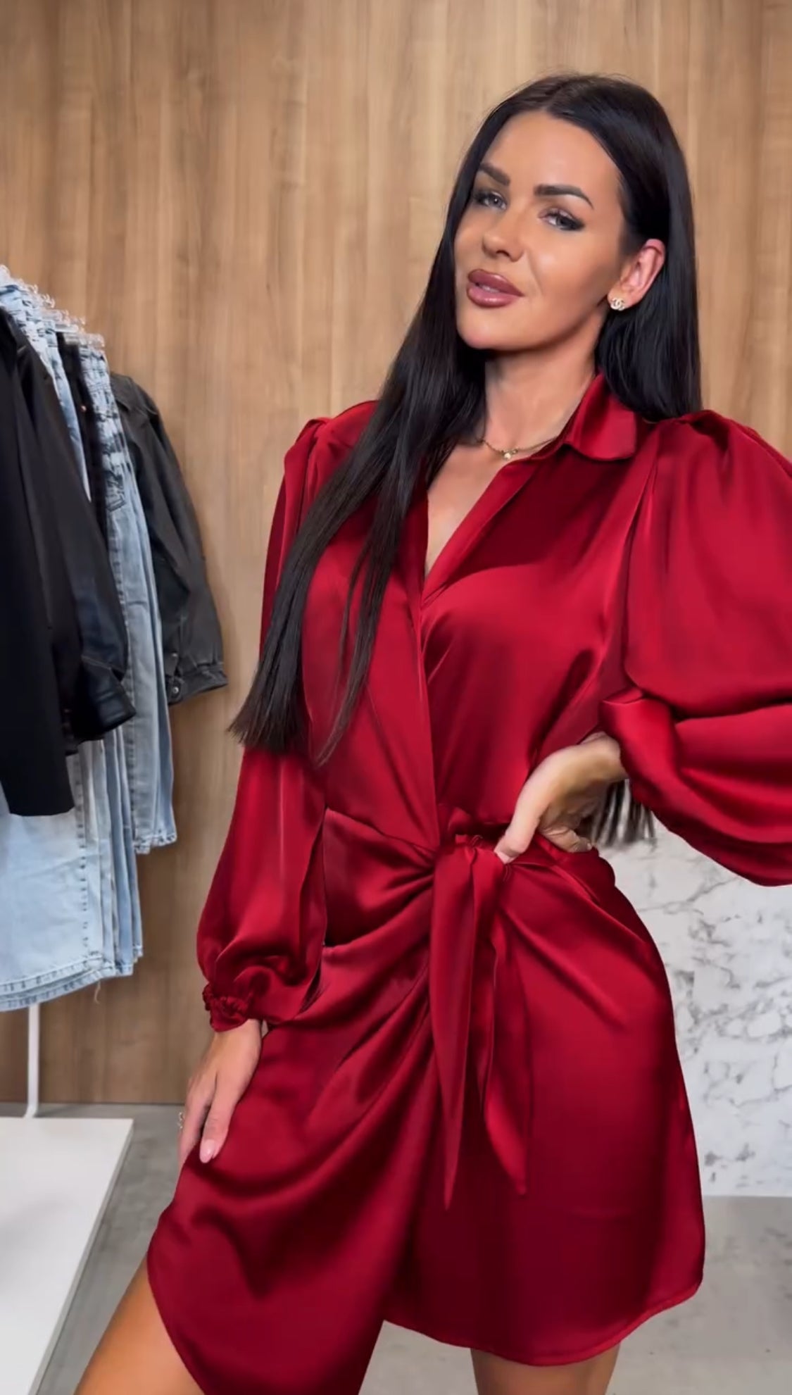 ROSSO SETA | DRESS