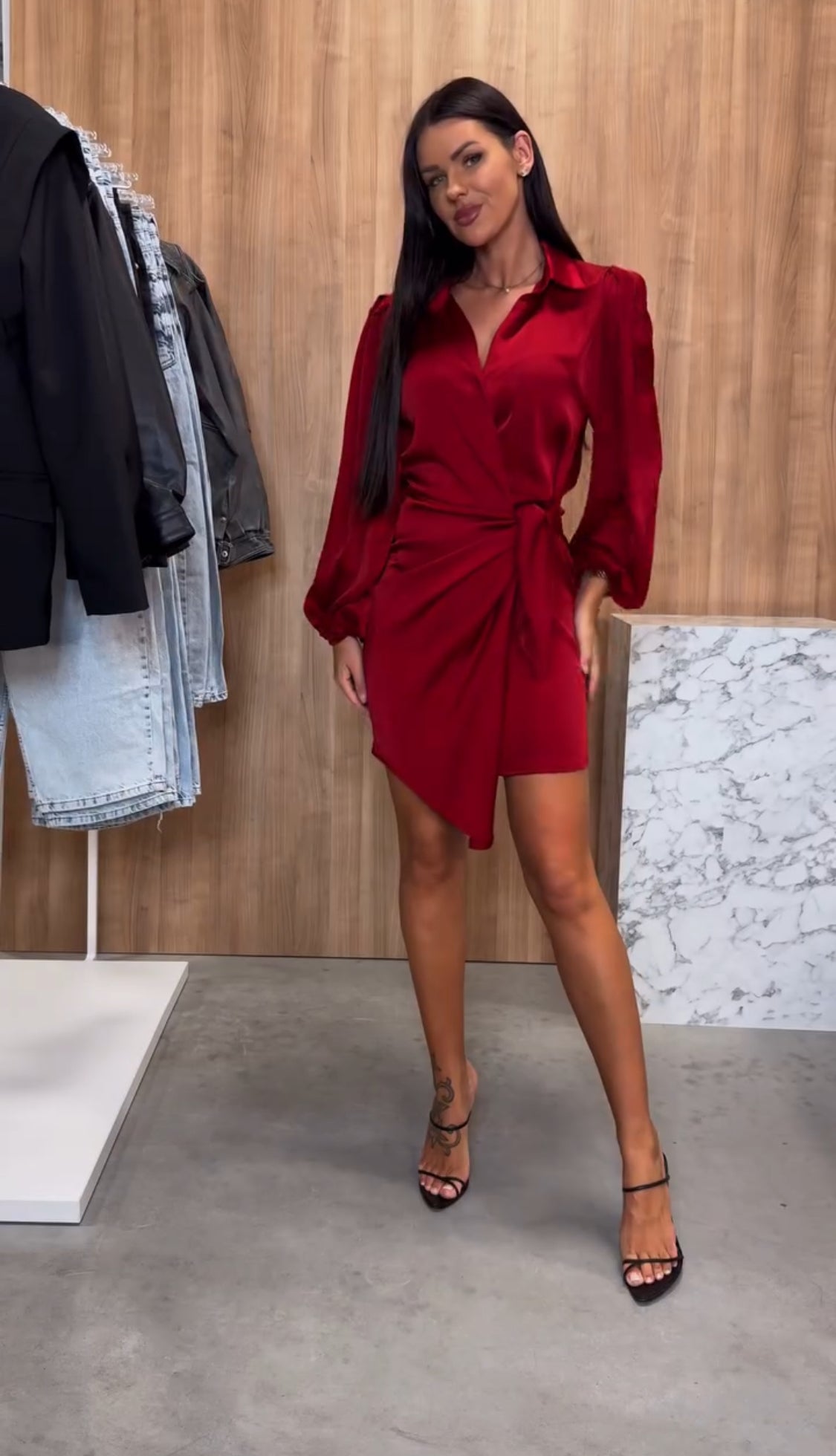 ROSSO SETA | DRESS