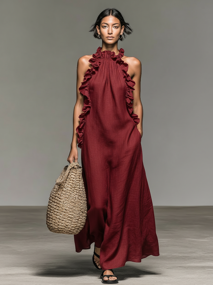 LINEN MAXI DRESS