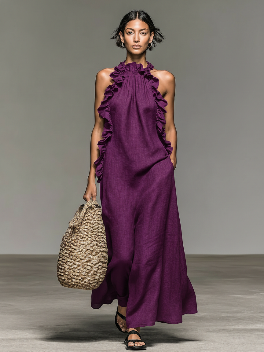 LINEN MAXI DRESS