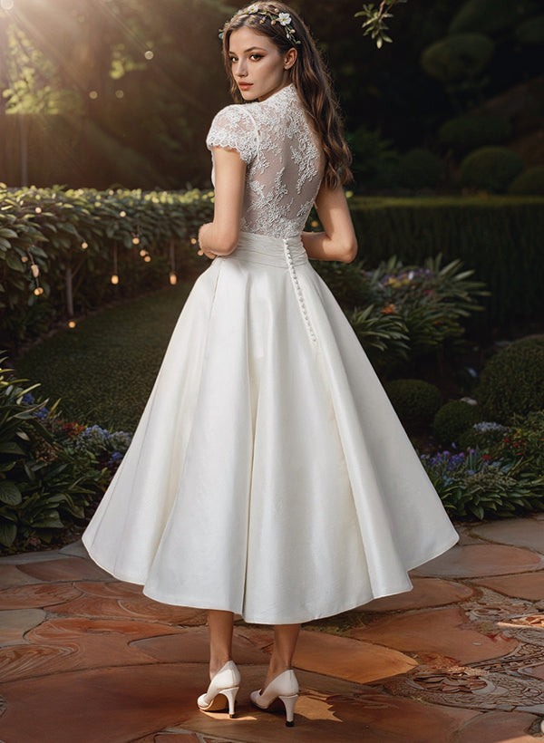 BRIDAL DRESS V NECK