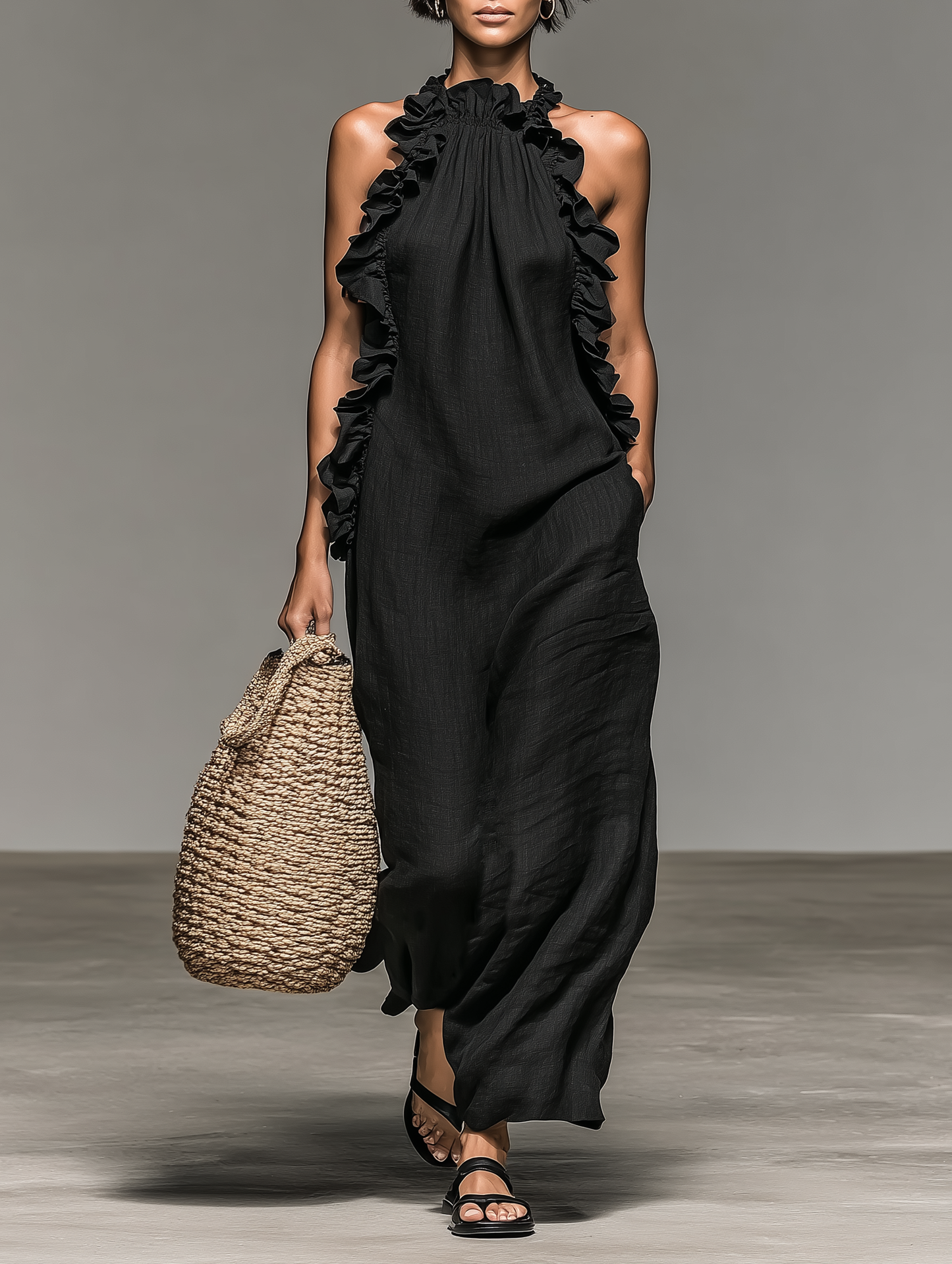 LINEN MAXI DRESS