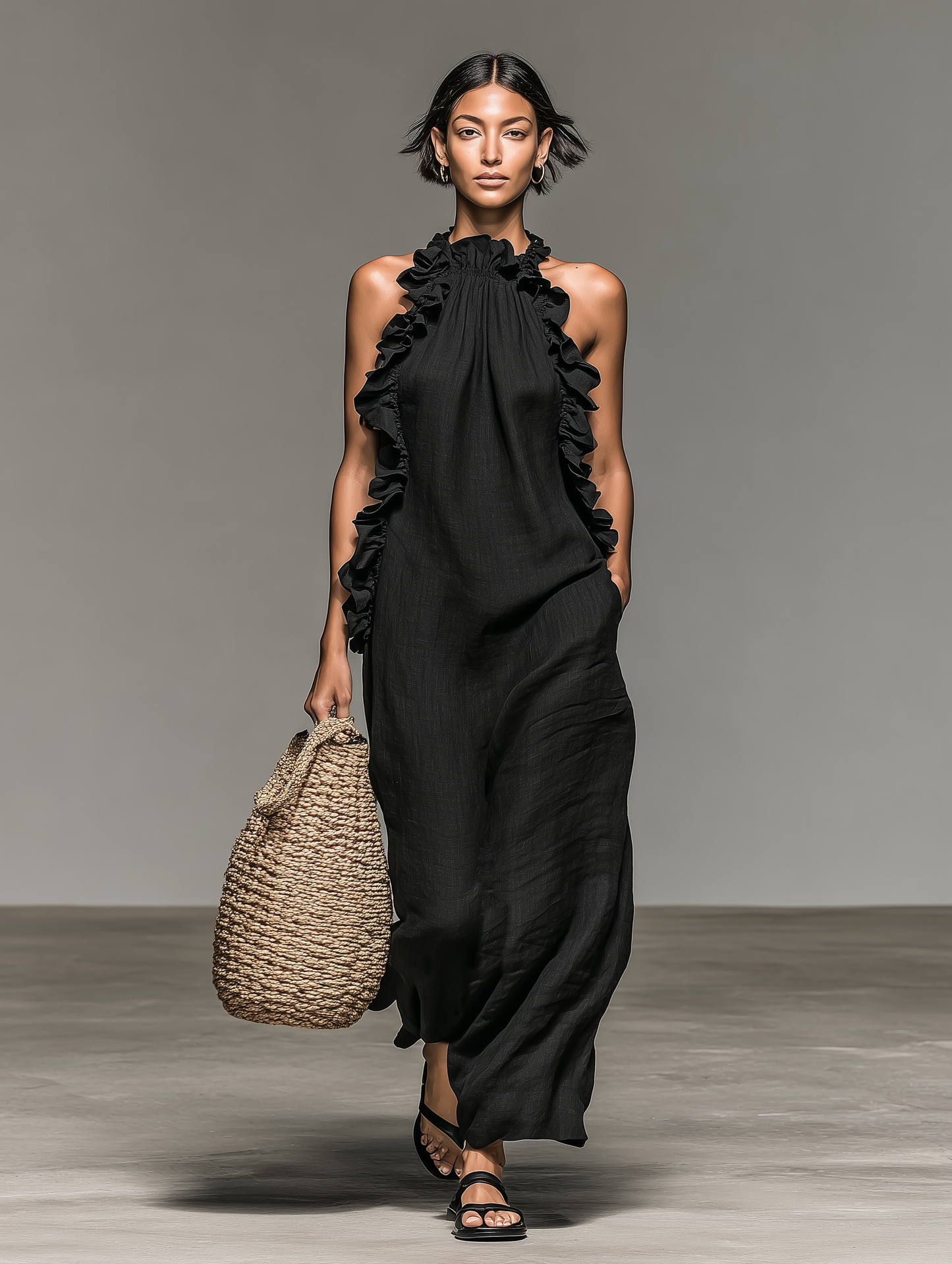 LINEN MAXI DRESS