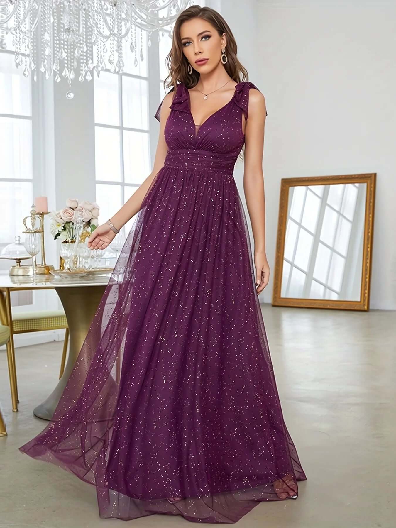 SPARKLY STRAPLESS FORMAL DRESS