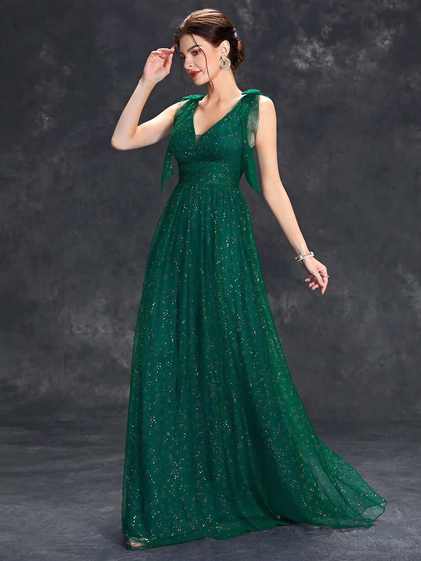 SPARKLY STRAPLESS FORMAL DRESS